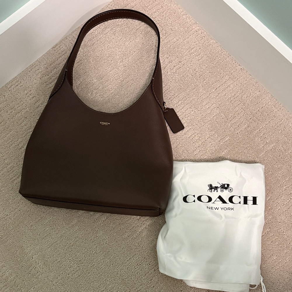 Coach Brooklyn Brown Leather Shoulder Bag